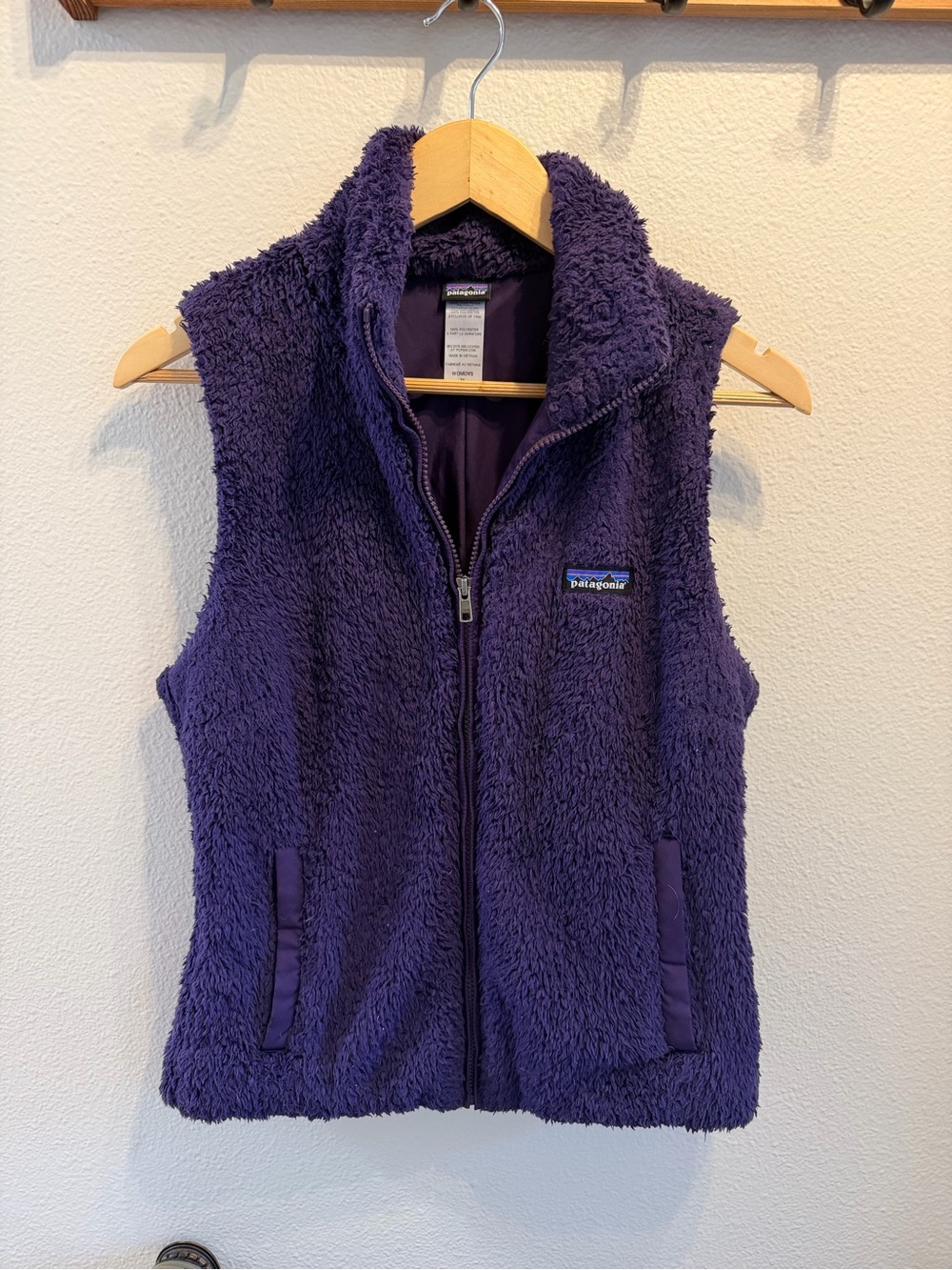 Patagonia Kids Deep Purple Sherpa Fleece Vest